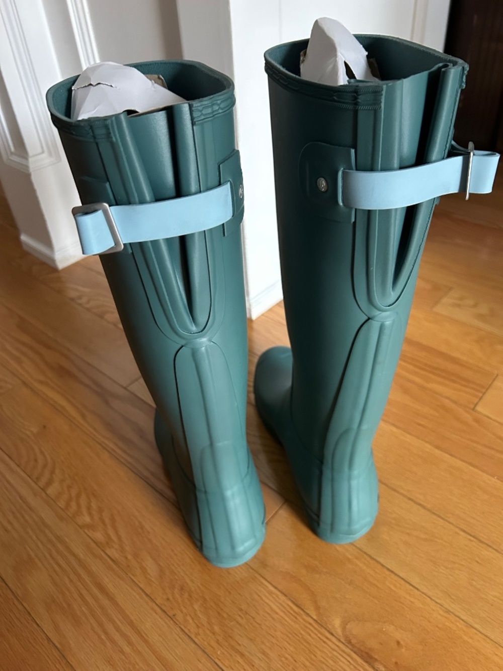 NEW Hunter Original Tall Waterproof Rain Boots - Women’s Size 9 - Teal / Ocean G - Picture 3 of 6
